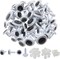 50pcs Black Wiggle Googly Eyes Plastic Safety Eyes 10mm 12mm 15mm 18mm